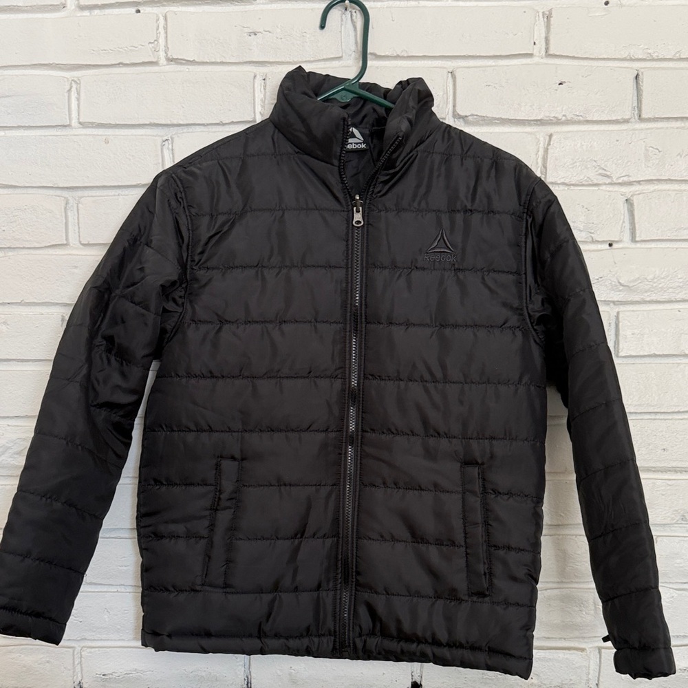 Kids Reebok Black Puffer Jacket
